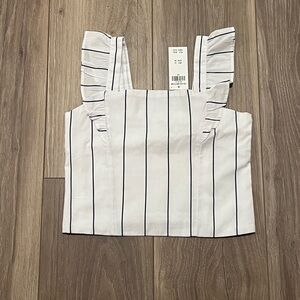 abercrombie kids Ruffle Sleeve Poplin Top